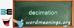 WordMeaning blackboard for decimation